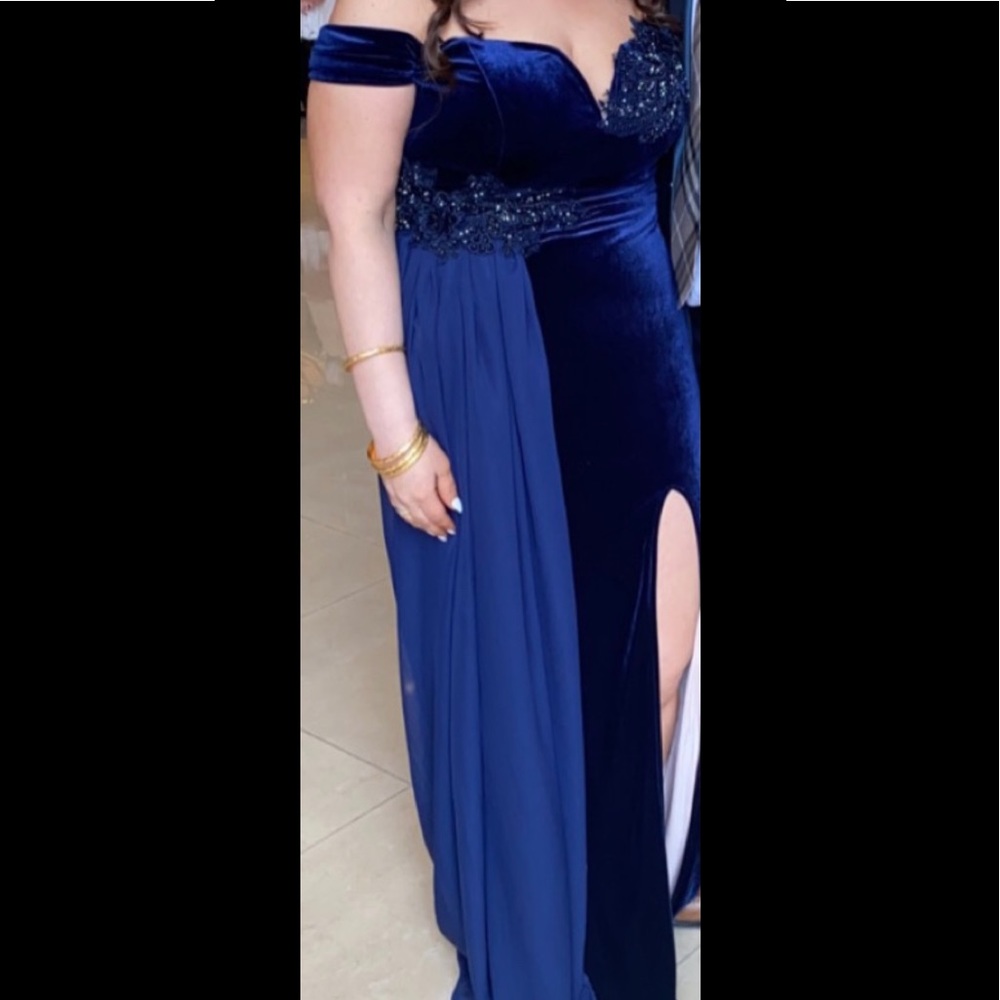 Custom Navy Blue Dress
